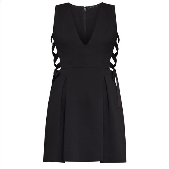 bcbg kalie lace up dress